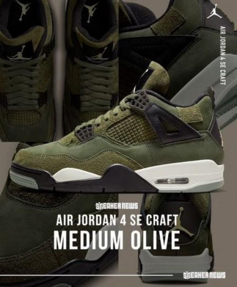 AIR JORDAN RETRO 4 OLIVE CRAFT