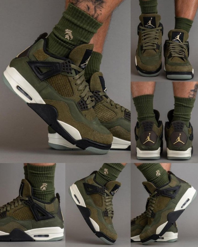 AIR JORDAN RETRO 4 OLIVE CRAFT