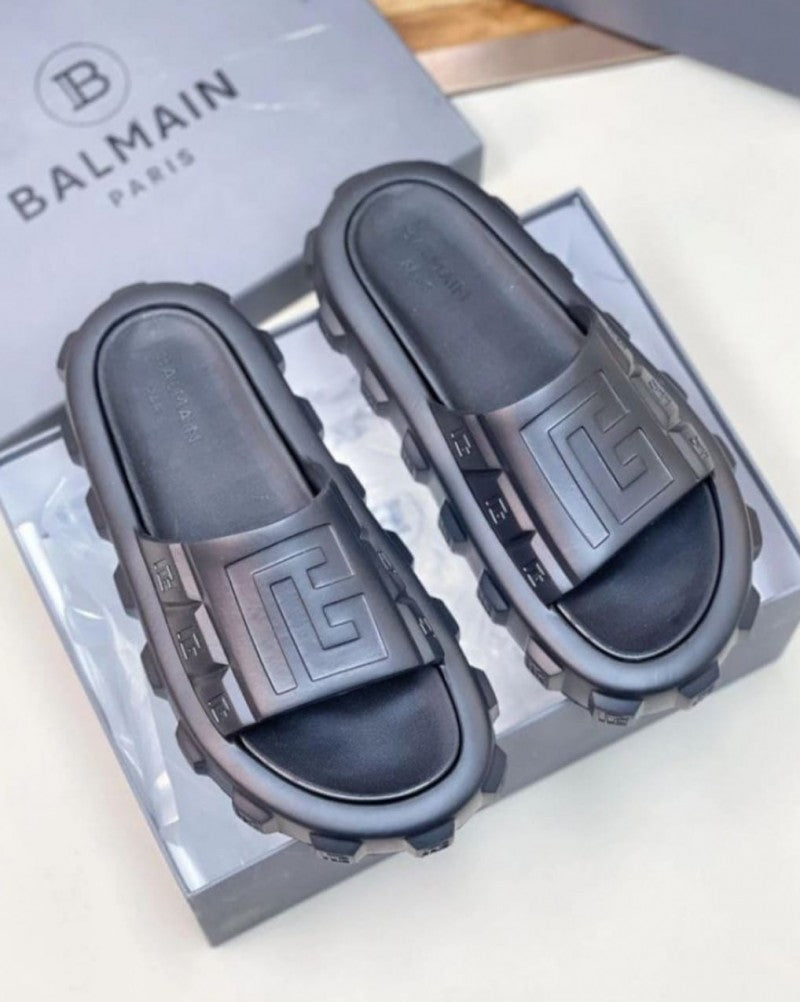 BALMAI N EMBOSSED SLIDE OG BOX BLACK