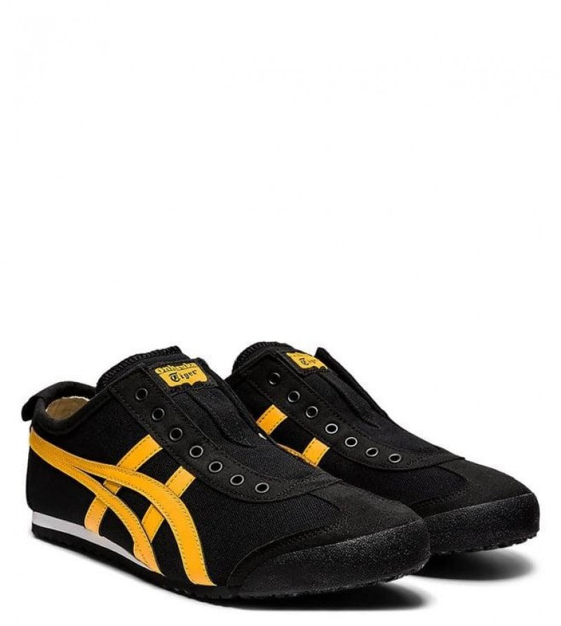 ONITSUKA TIGER MEXICO 66 SLIP ON BLACK YELLOW 1ST LETHER QUALITY