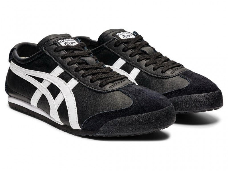 ONITSUKA tiger mexico 66 black white 1st lether quality with patou keychain & 3 extra laces