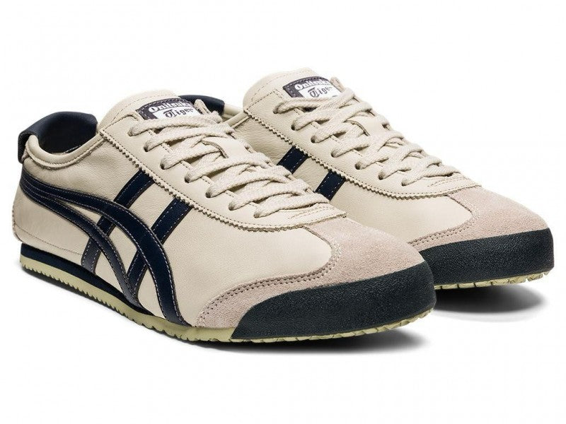 ONITSUKA TIGER MEXICO 66 BIRCH PEACOAT 1ST LETHER QUALITY WITH PATOU KEYCHIAN & 3 EXTRA LACES