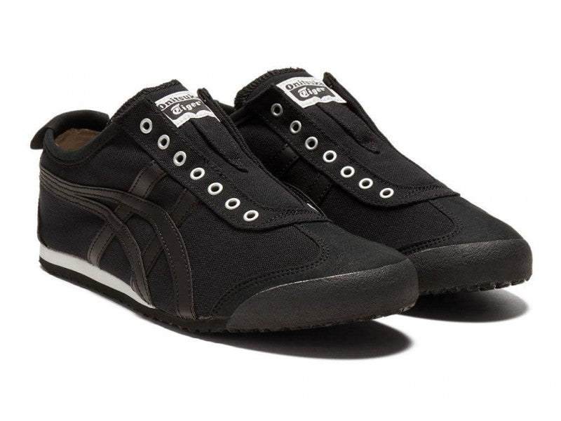 ONITSUKA TIGER MEXICO 66 SLIP ON ALL BLACK 1ST LETHER QULAITY