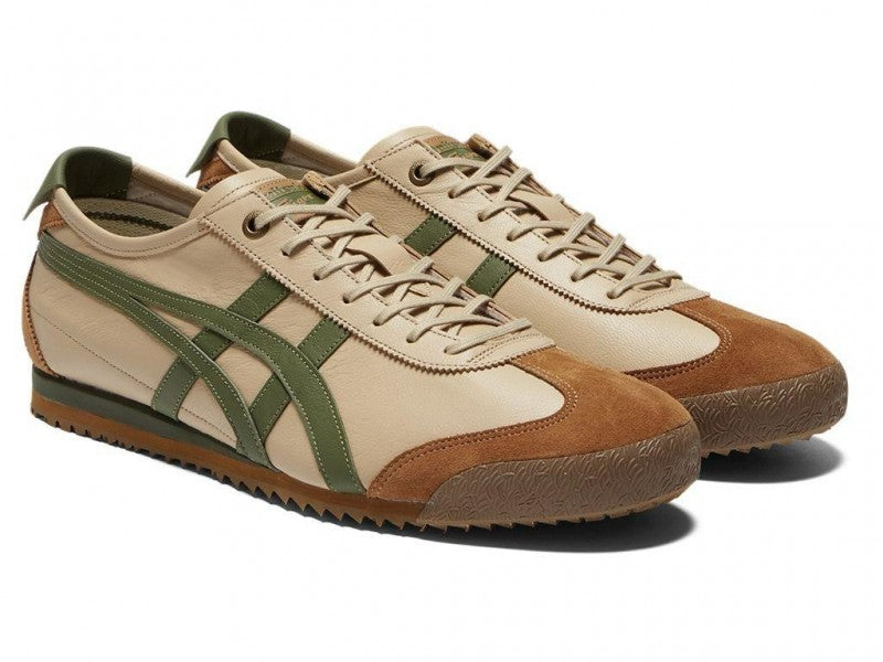 ONITSUKA TIGER MEXICO 66 BEIGE GREEN 1ST LETHER QULAITY