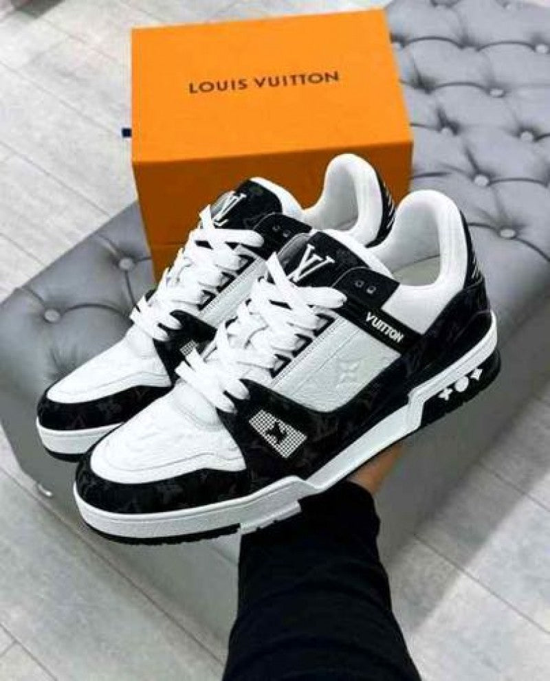 LOUIS VUITTON TRAINER LV WHITE BLACK
