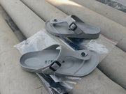 BIRKENSTOCK GIZEH EVA GREY WITH SOLE BRANDING