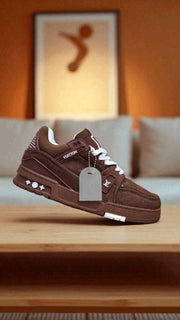 Louis_ Vuitton Trainer Brown Denim With All Accessories (368
