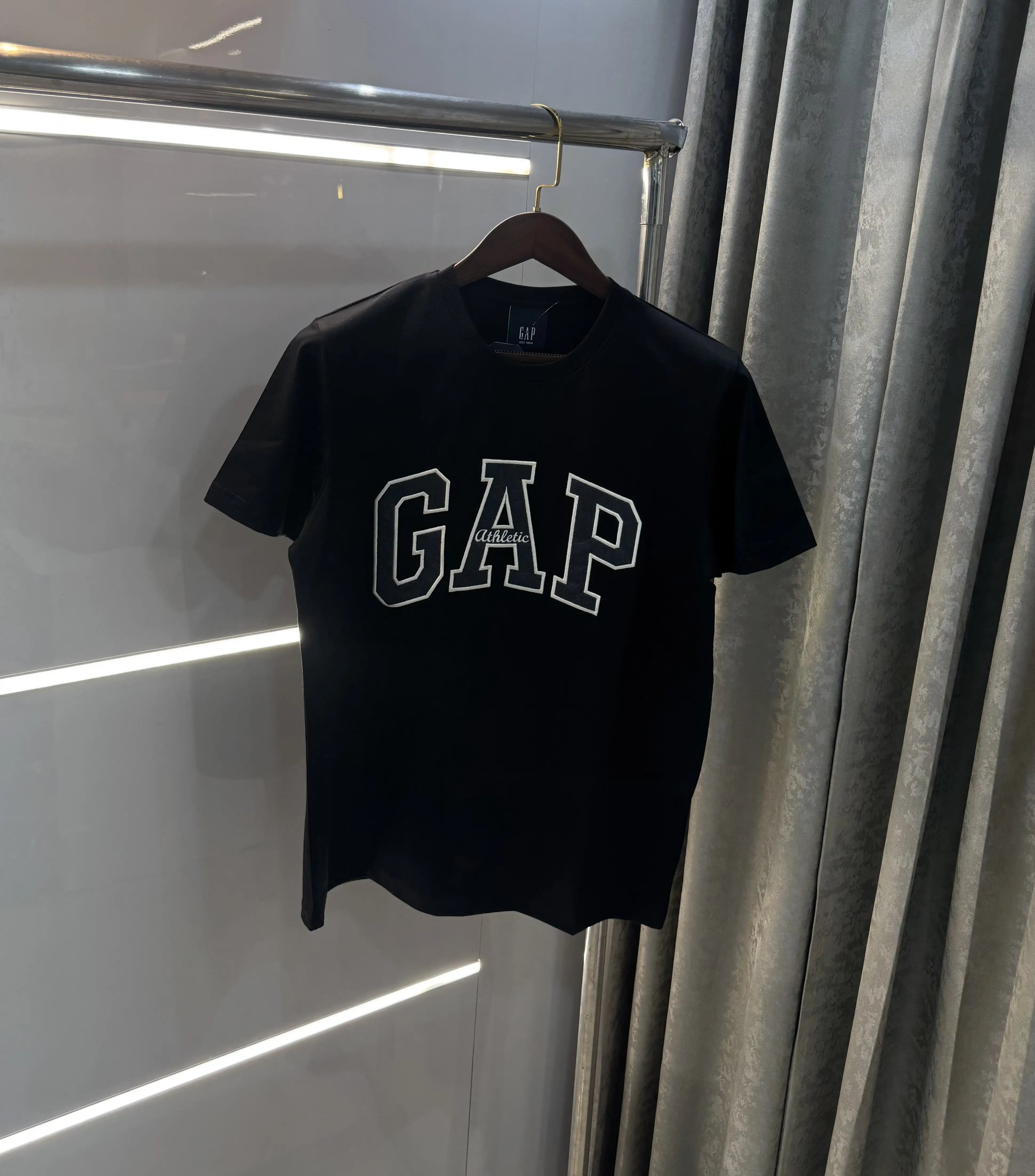 Gap Black Embroidery Logo Premium T-Shirt