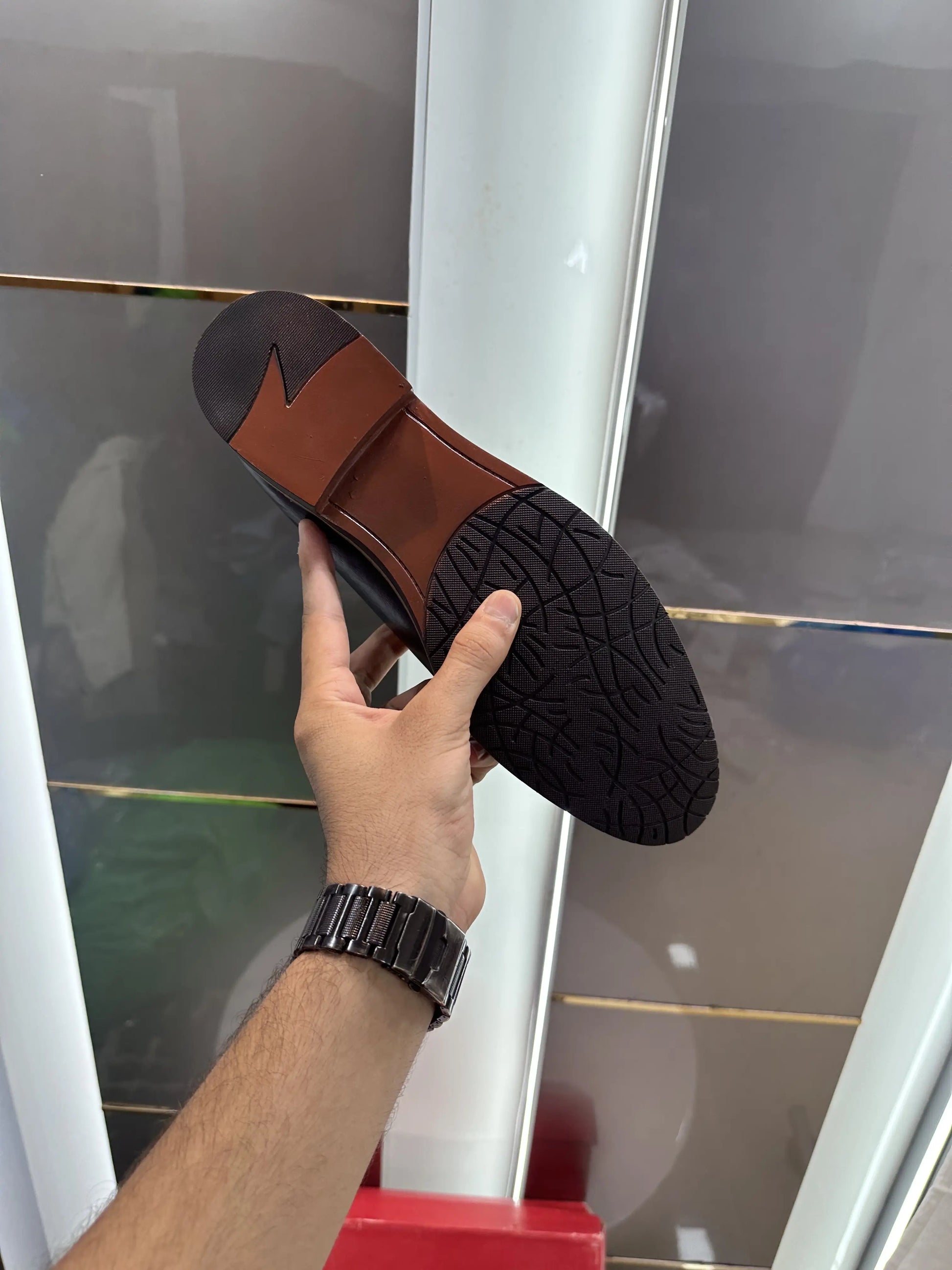 Allen_Solly Black Premium Leather Shoes