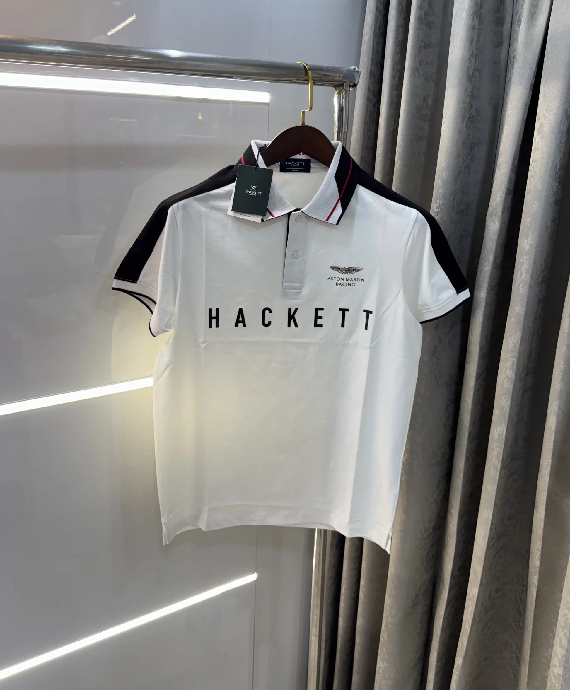 Hacket White Logo Work Premium polo T-Shirt