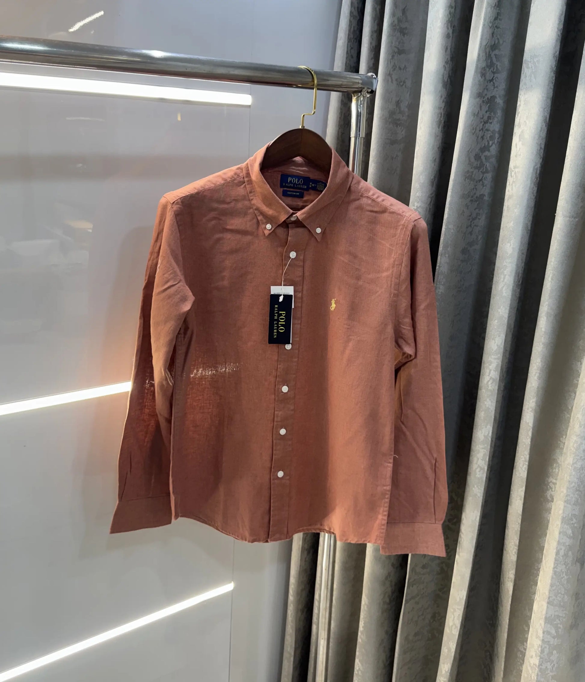 Ralph Lauren Rust Premium Linen Shirt