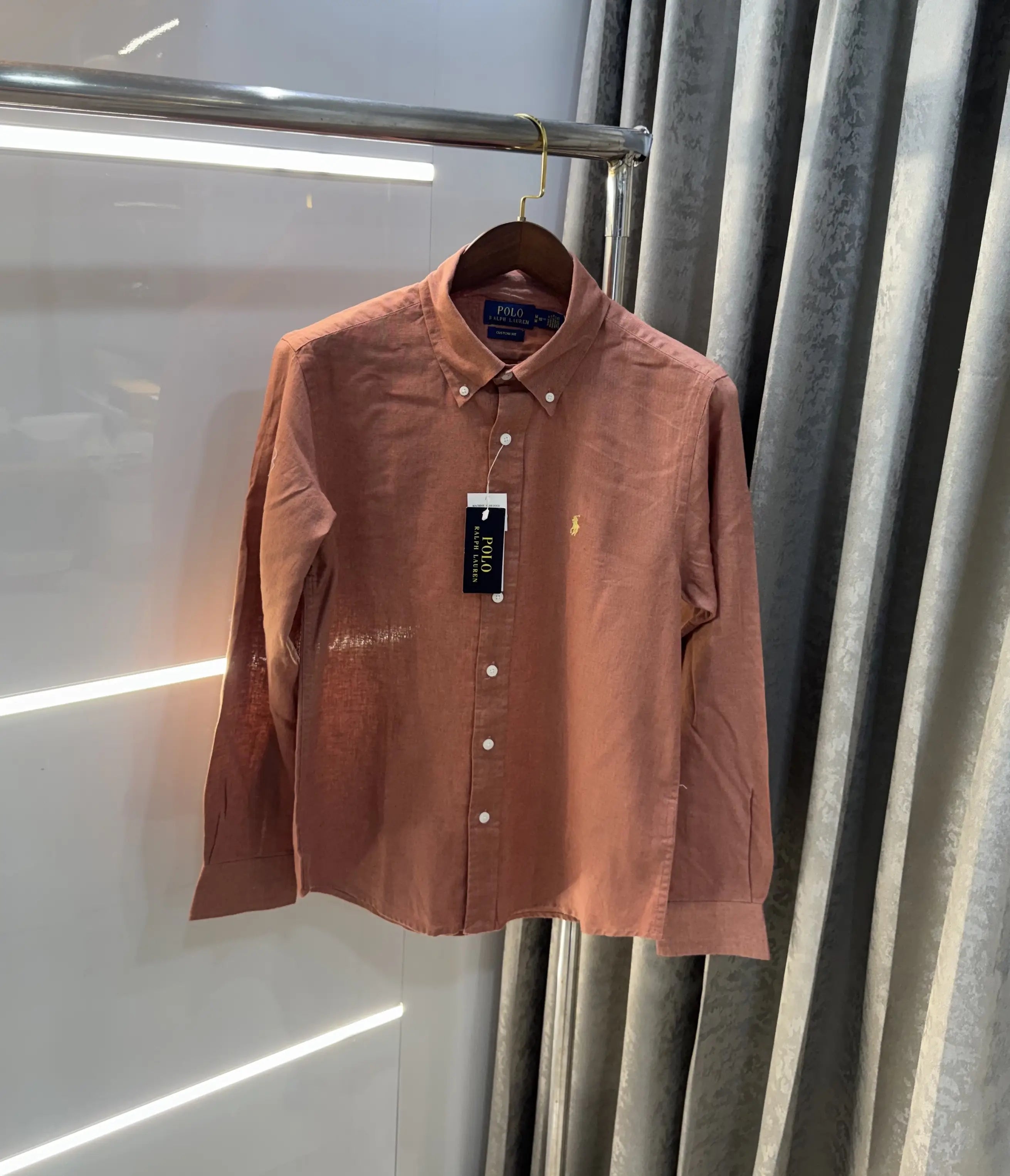 Ralph Lauren Rust Premium Linen Shirt