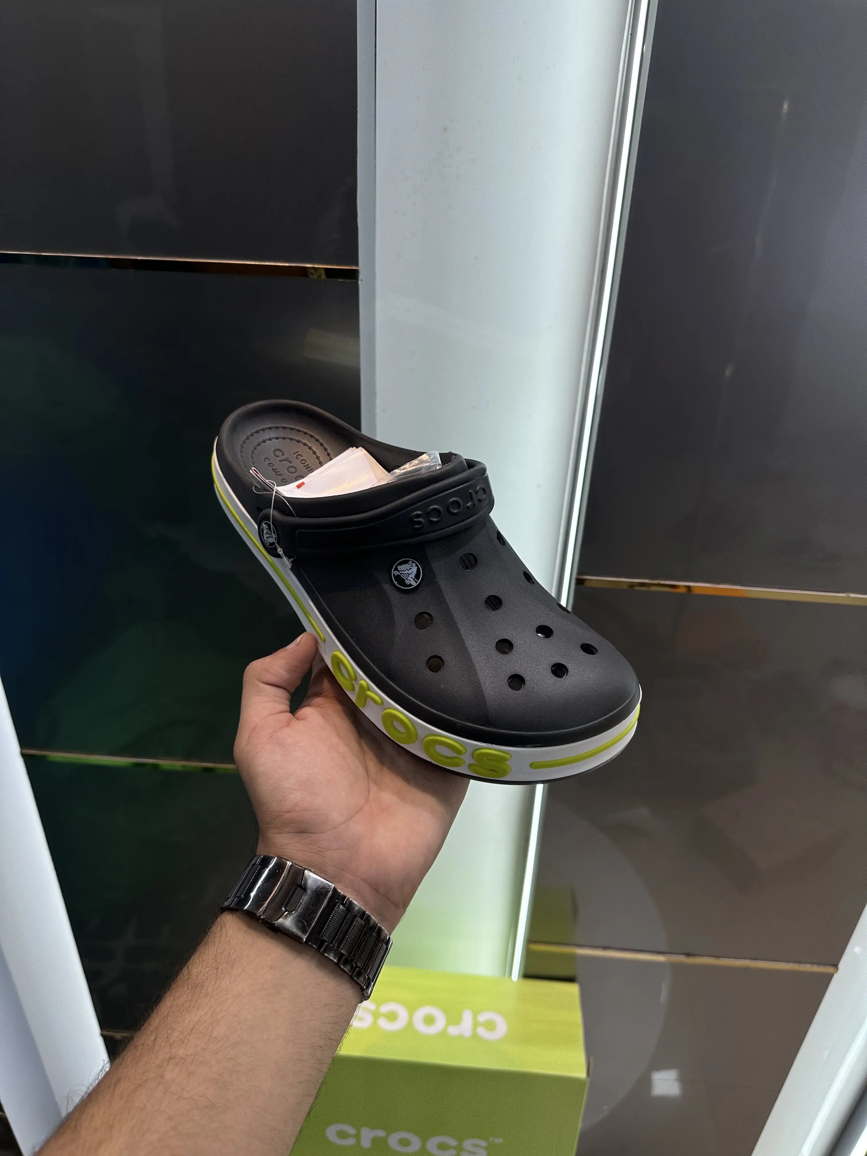 Crocs_Bayaband Clogs Black Green