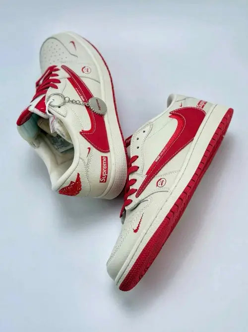Traviss Scott x Nikee Air Jordan 1 Low x Supremee