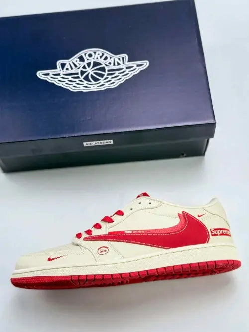 Traviss Scott x Nikee Air Jordan 1 Low x Supremee