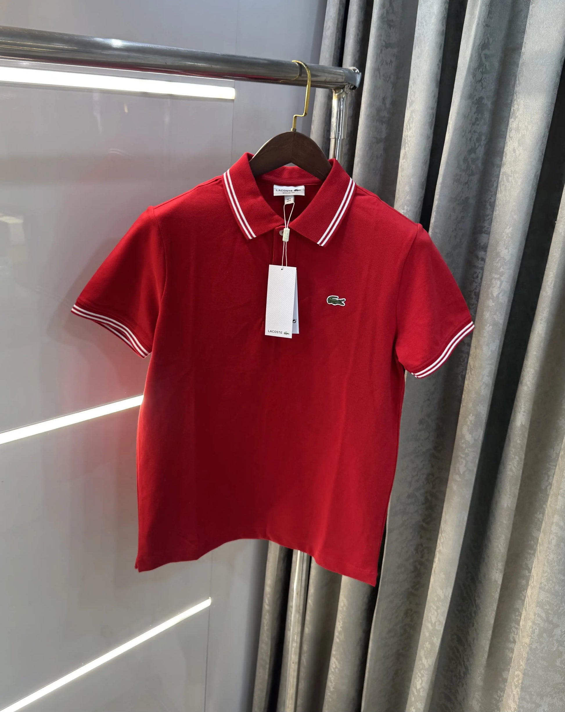 Lacost e Red Logo Work Premium Polo T-Shirt
