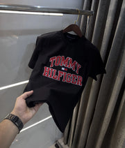 Tommy Hilfige r Black Embroidery Logo Premium T-Shirt