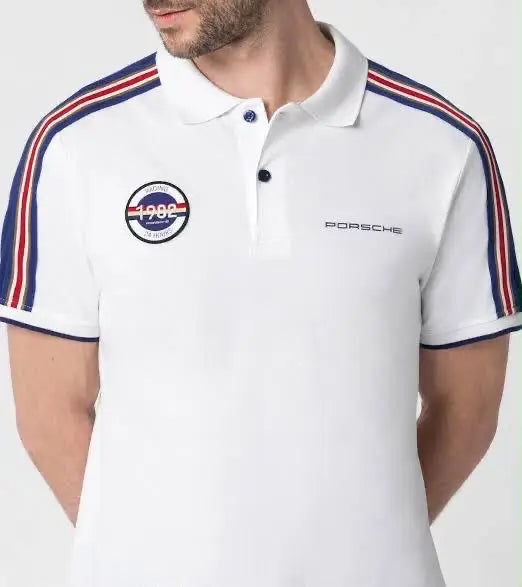 Hugo  Bos s X Porsche White Logo Work Premium Polo T-shirt