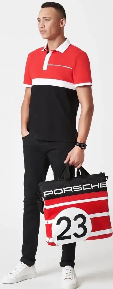 Hugo  Bos s X Porsche Red Logo Work Premium Polo T-shirt