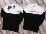 Hugo  Boss Black White Logo Work Premium Full Sleeve Polo T-Shirt