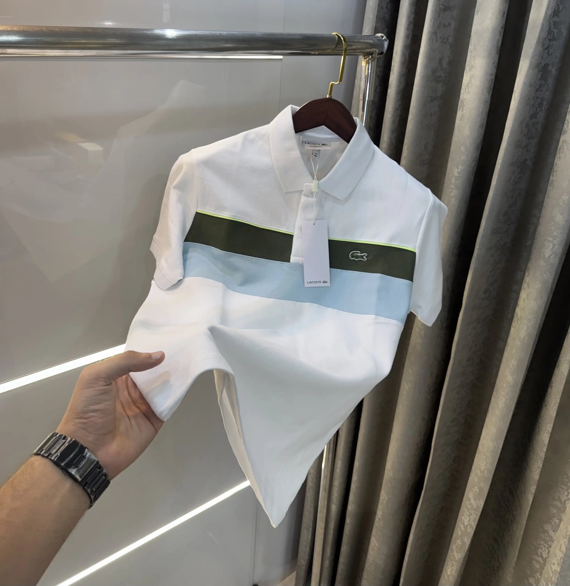 Lacost e White Logo Work Premium Polo T-Shirt