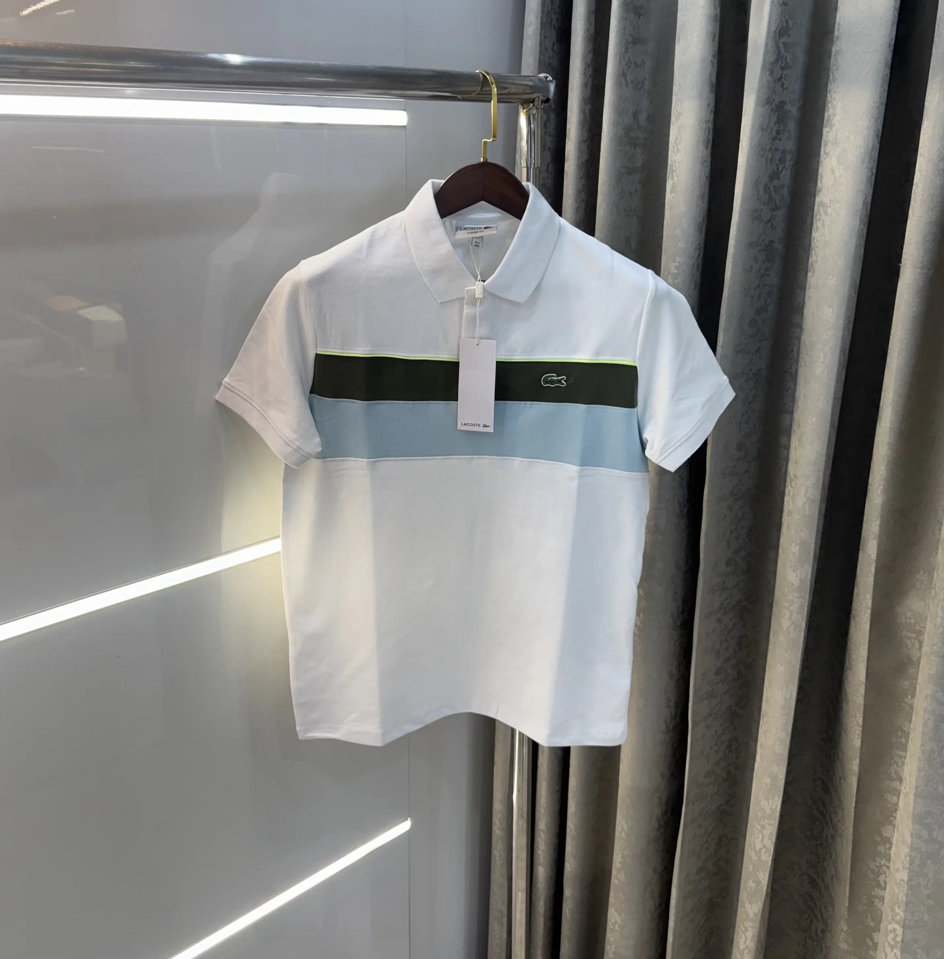 Lacost e White Logo Work Premium Polo T-Shirt