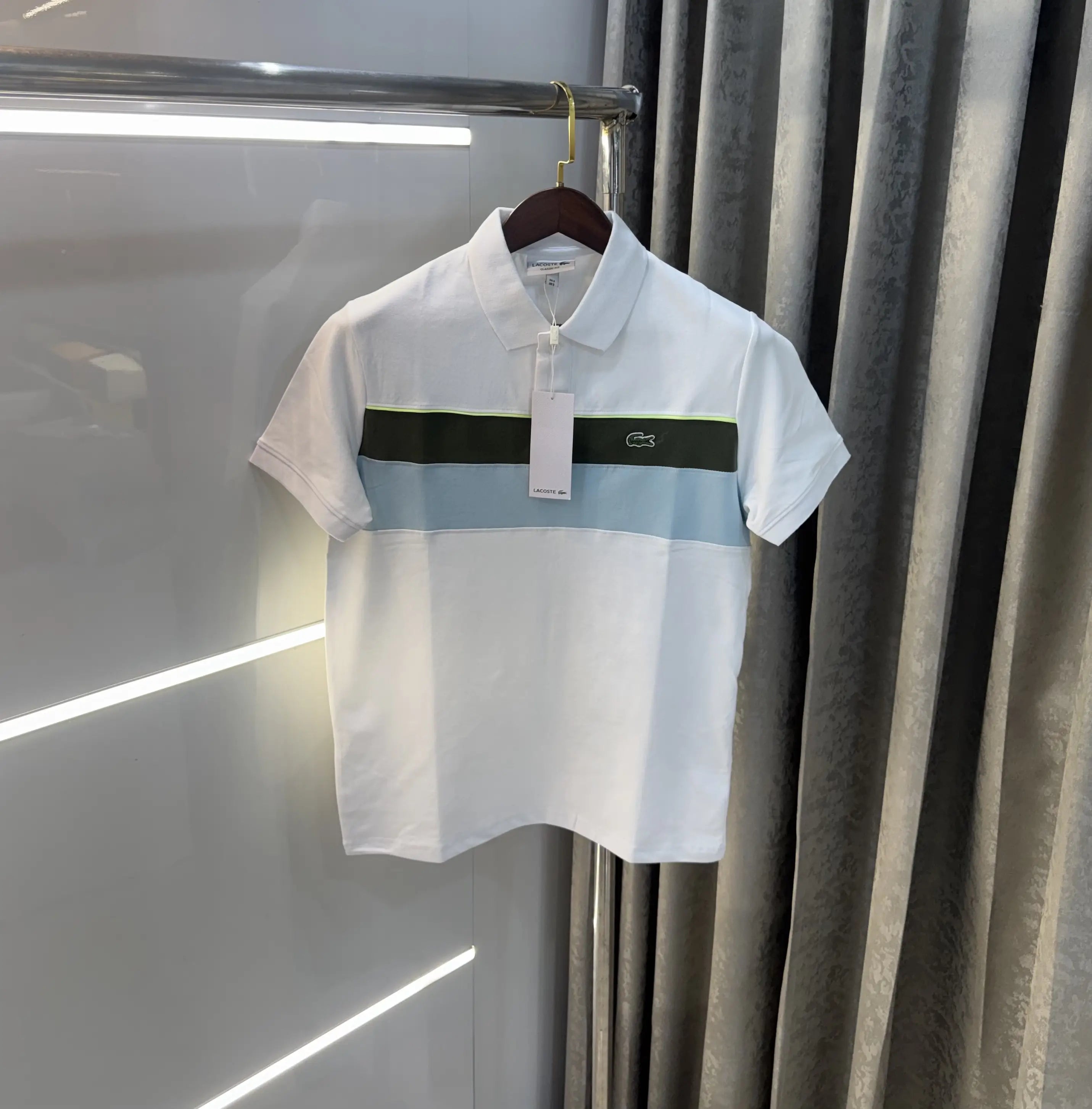 Lacost e White Logo Work Premium Polo T-Shirt