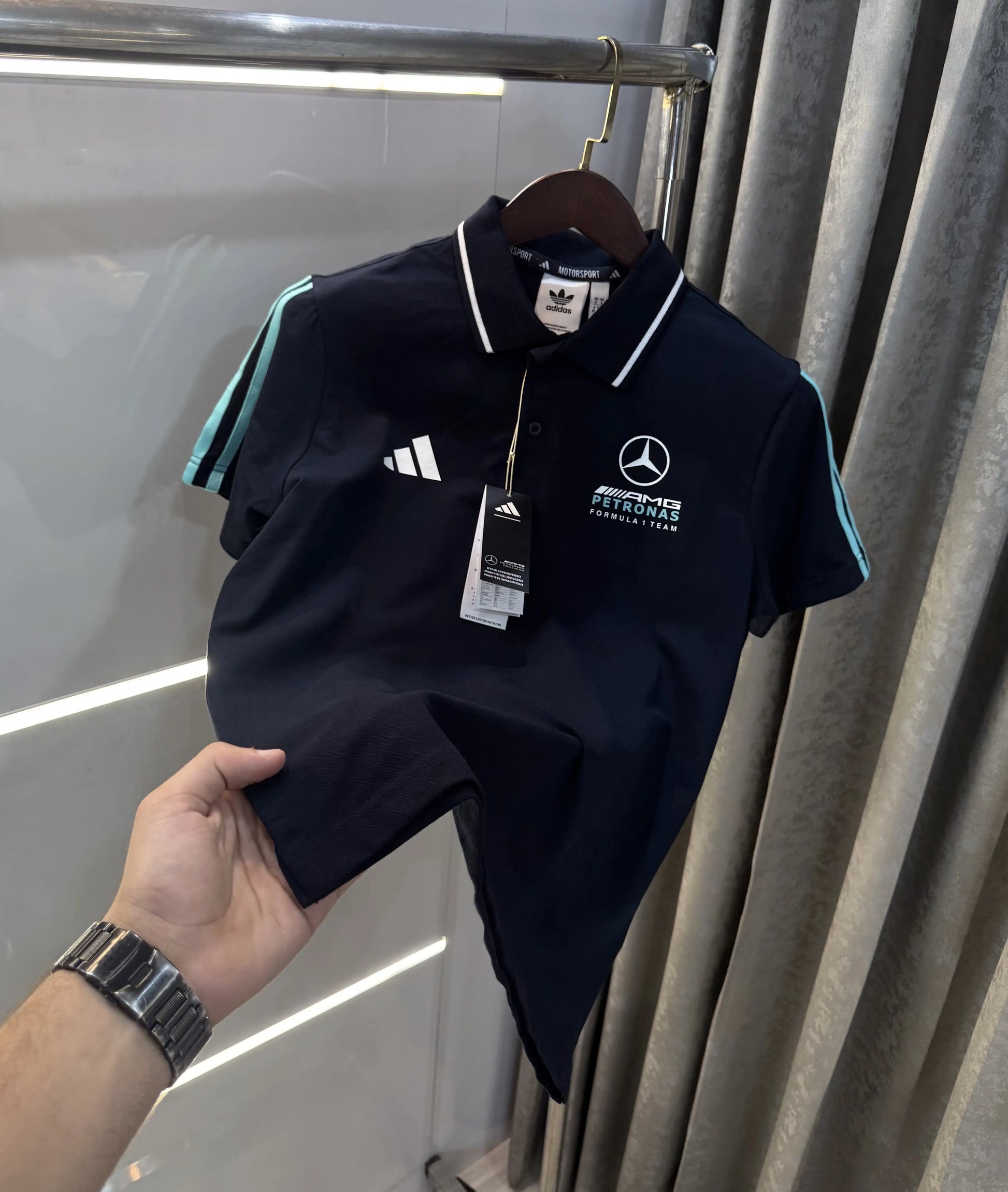 Adida s Navy Blue Premium Polo T-shirt