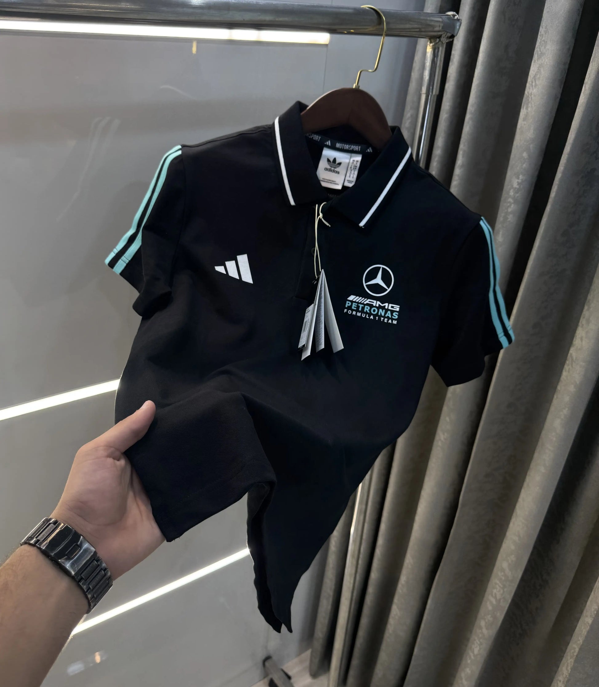 Adida s Black Premium Polo T-shirt