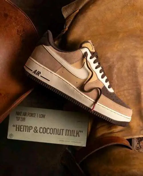 Nikkee AirForce 1 Hemp COCONUT MILK SUEDE QUALITY