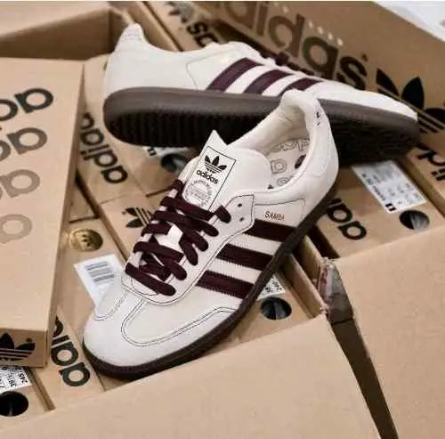 Adidass Samba OG Men s Wonder White Maroon With OG Box fix