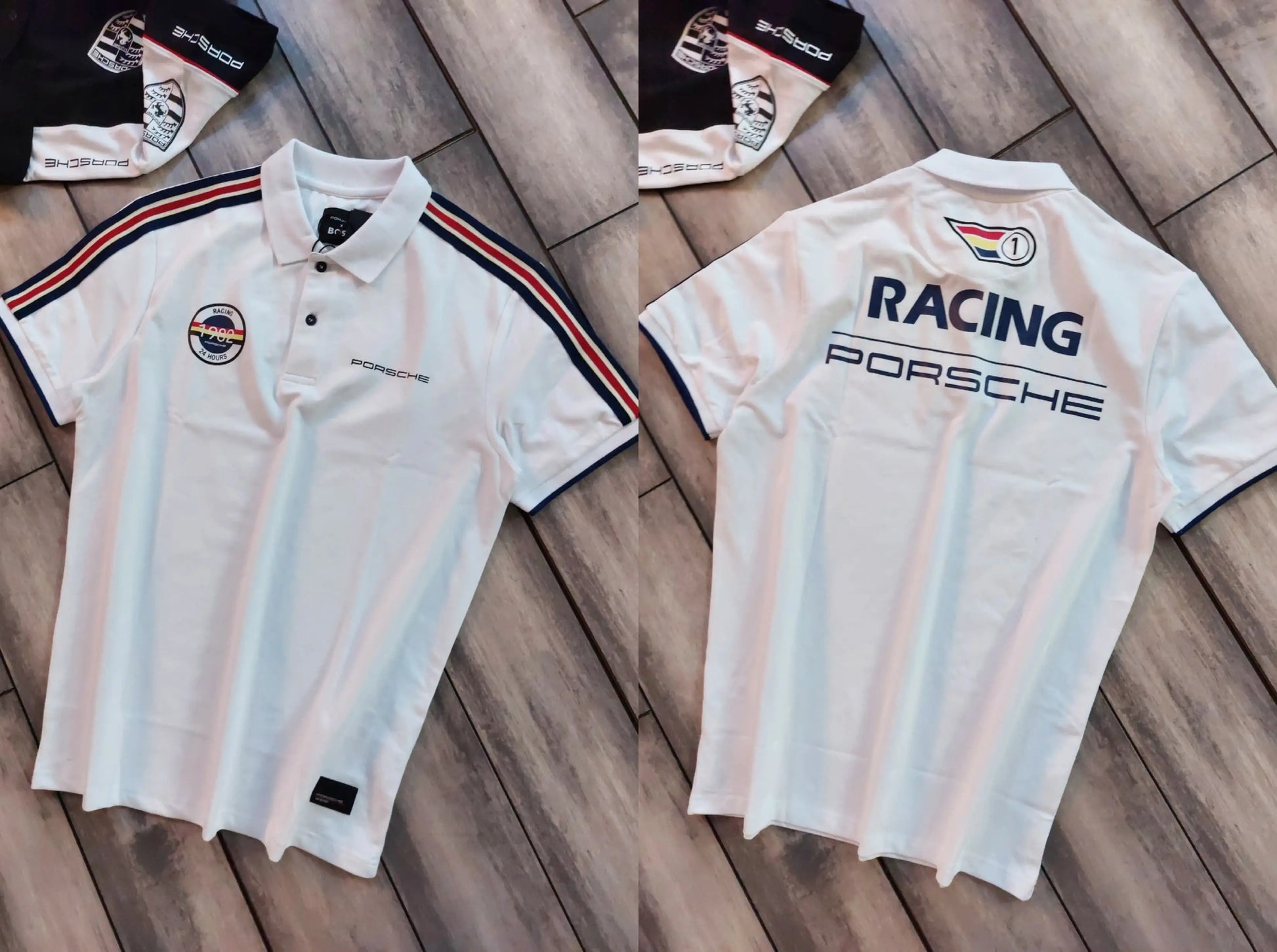 Hugo  Bos s X Porsche White Logo Work Premium Polo T-shirt