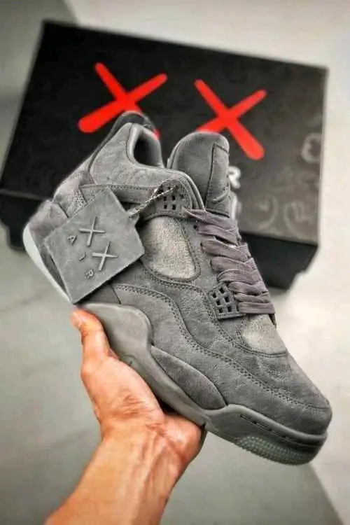 Jordan Retro 4 Kaws Cool Grey Glow In Dark Semi UA