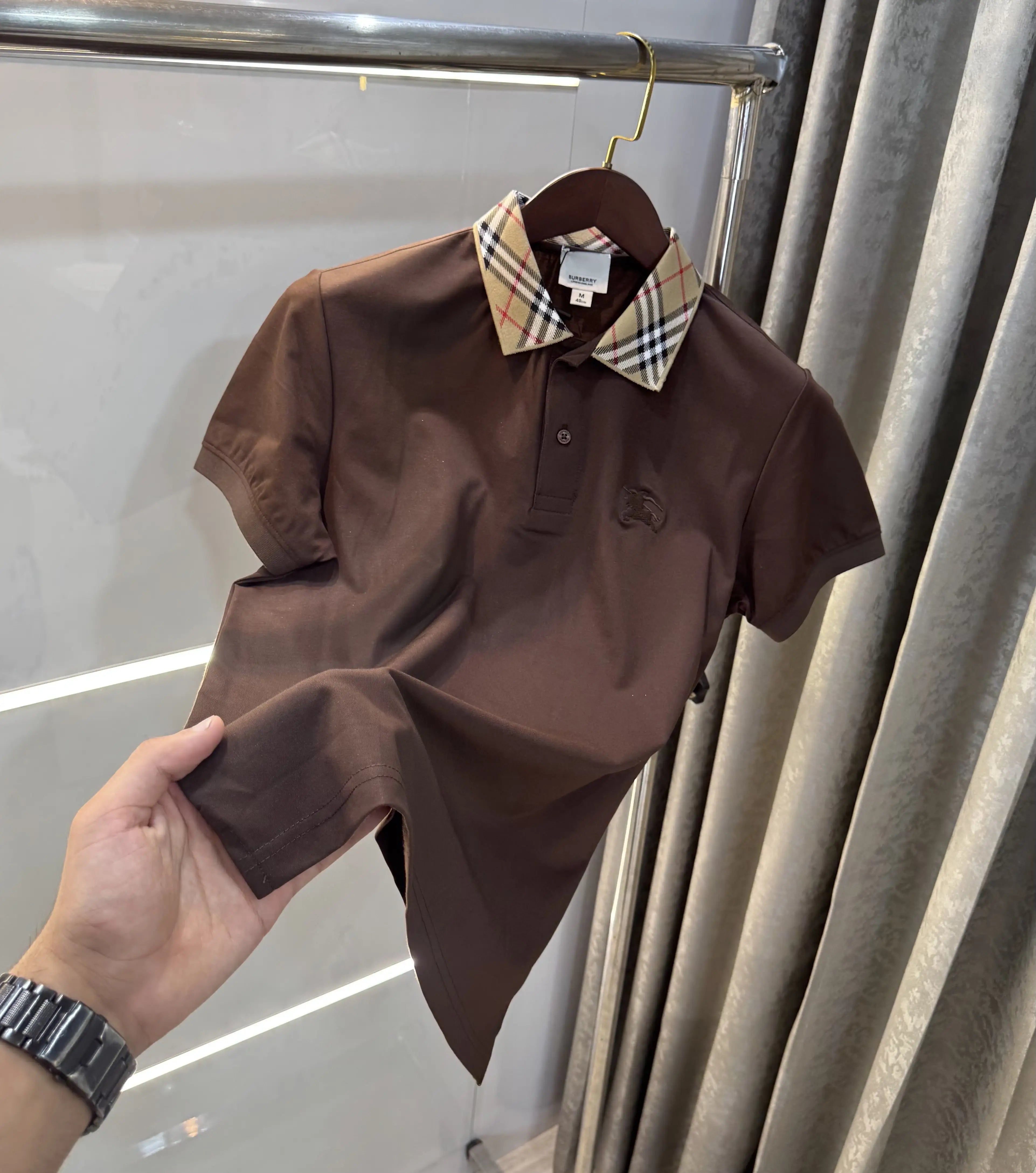 Burberr y Brown Imported Polo T-Shirt