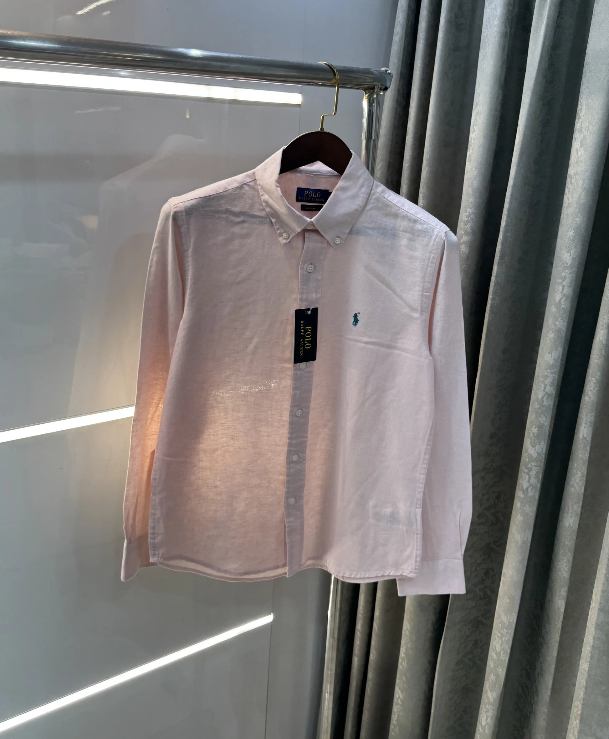 Ralph Lauren Pink Premium Linen Shirt
