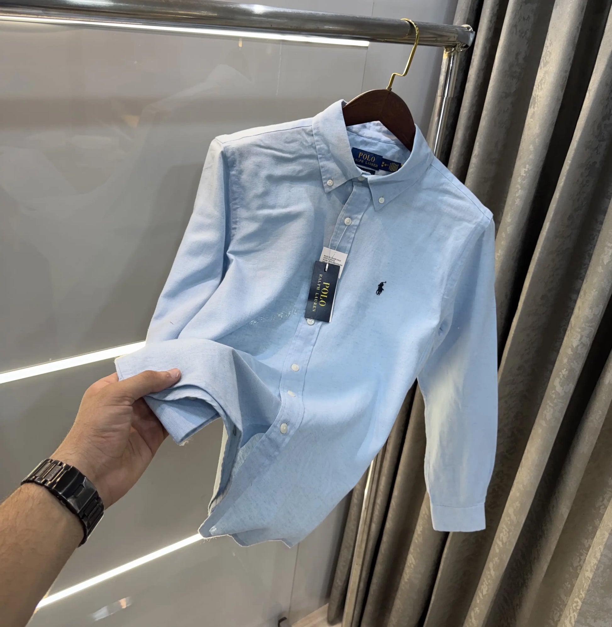 Ralph Lauren Sky Blue Premium Linen Shirt