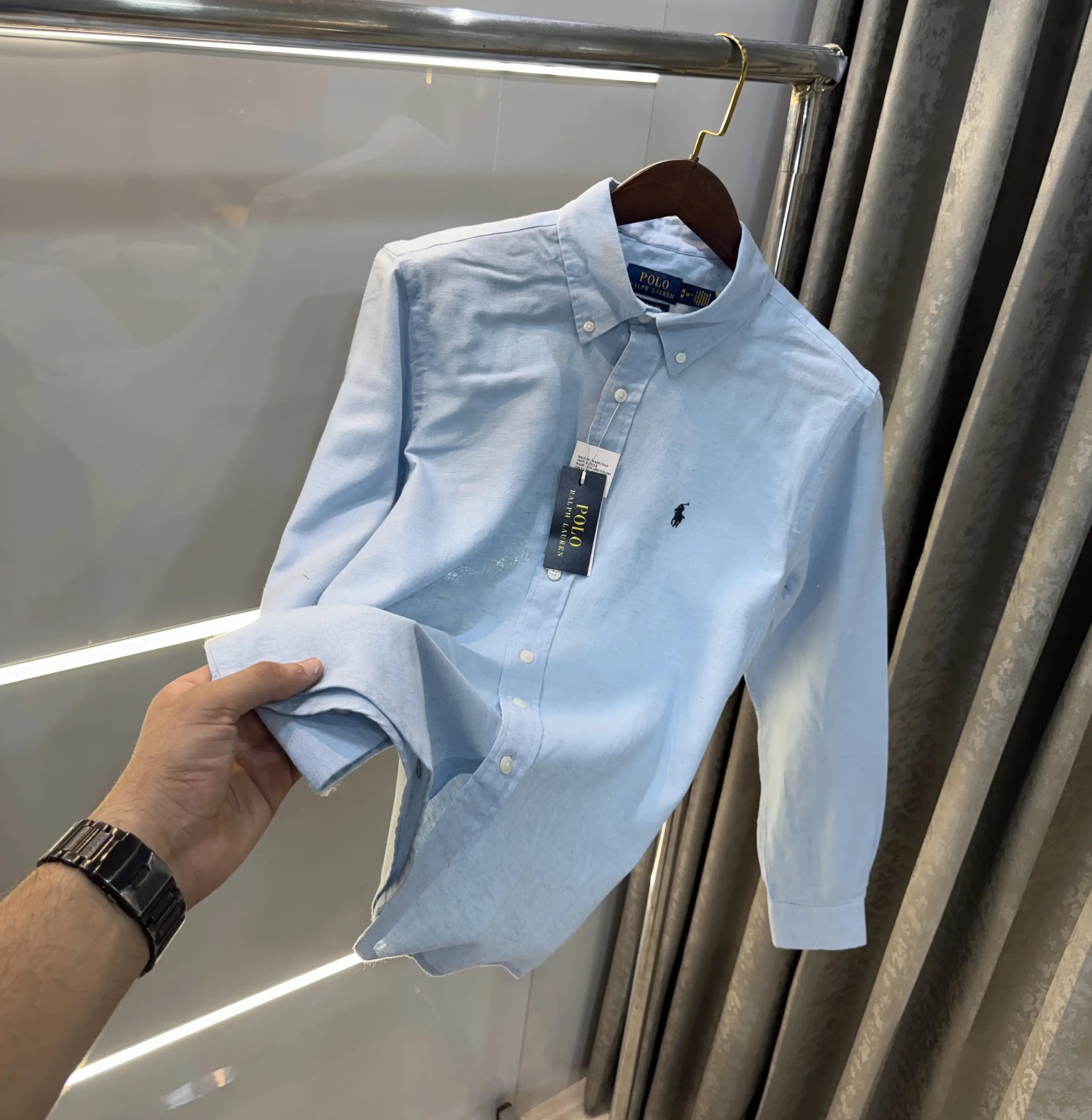 Ralph Lauren Sky Blue Premium Linen Shirt