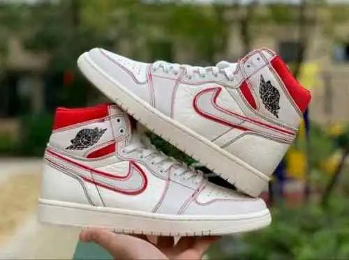 NIKEE AIR JORDAN 1 RETRO HIGH PHANTOM GYM RED