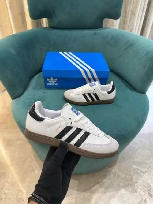 adidass samba white black for her fix