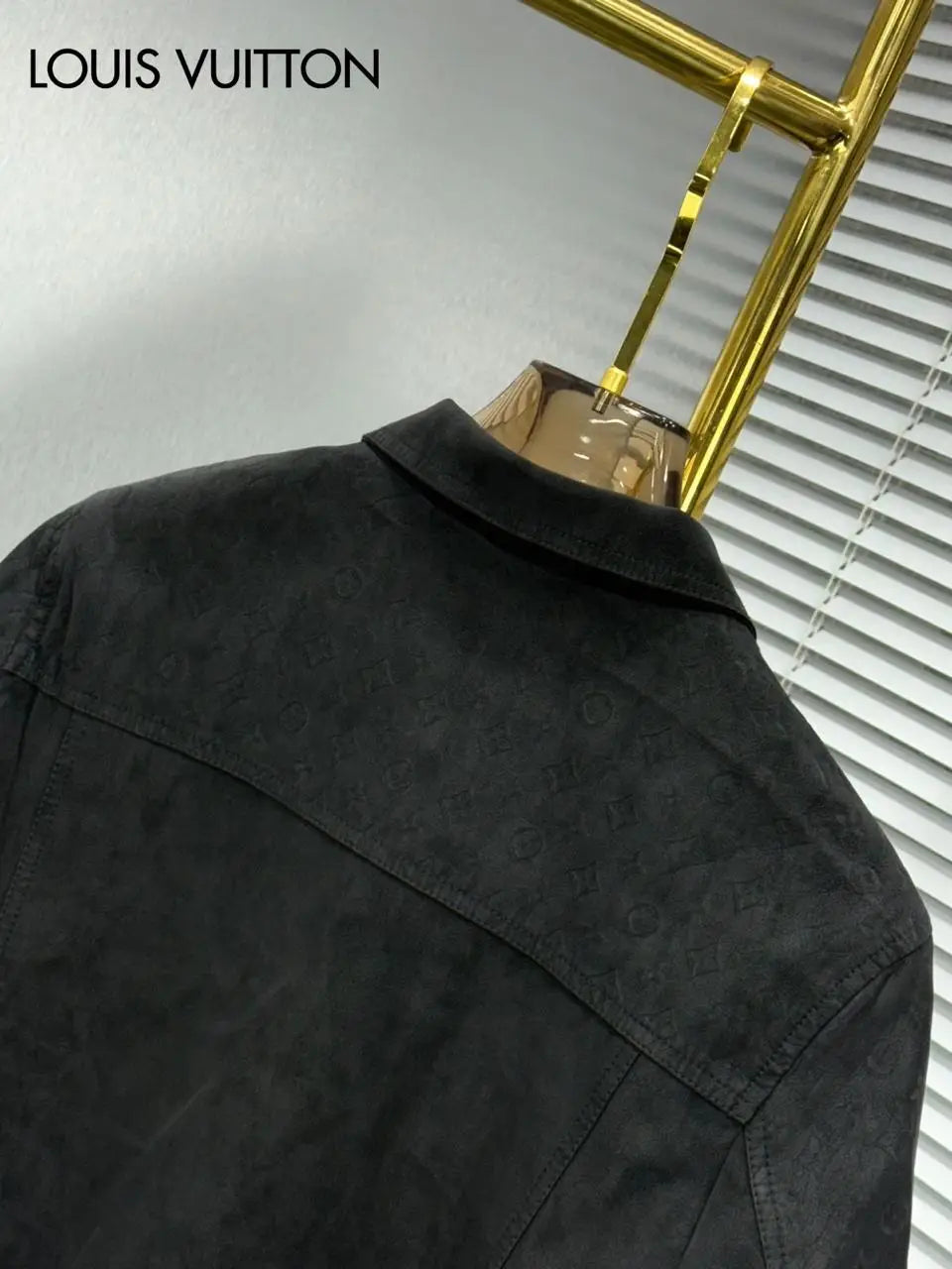 Loui_s Vuitton Imported Monogr_am Embossed Premium Suede Leather Jacket (DN 102)