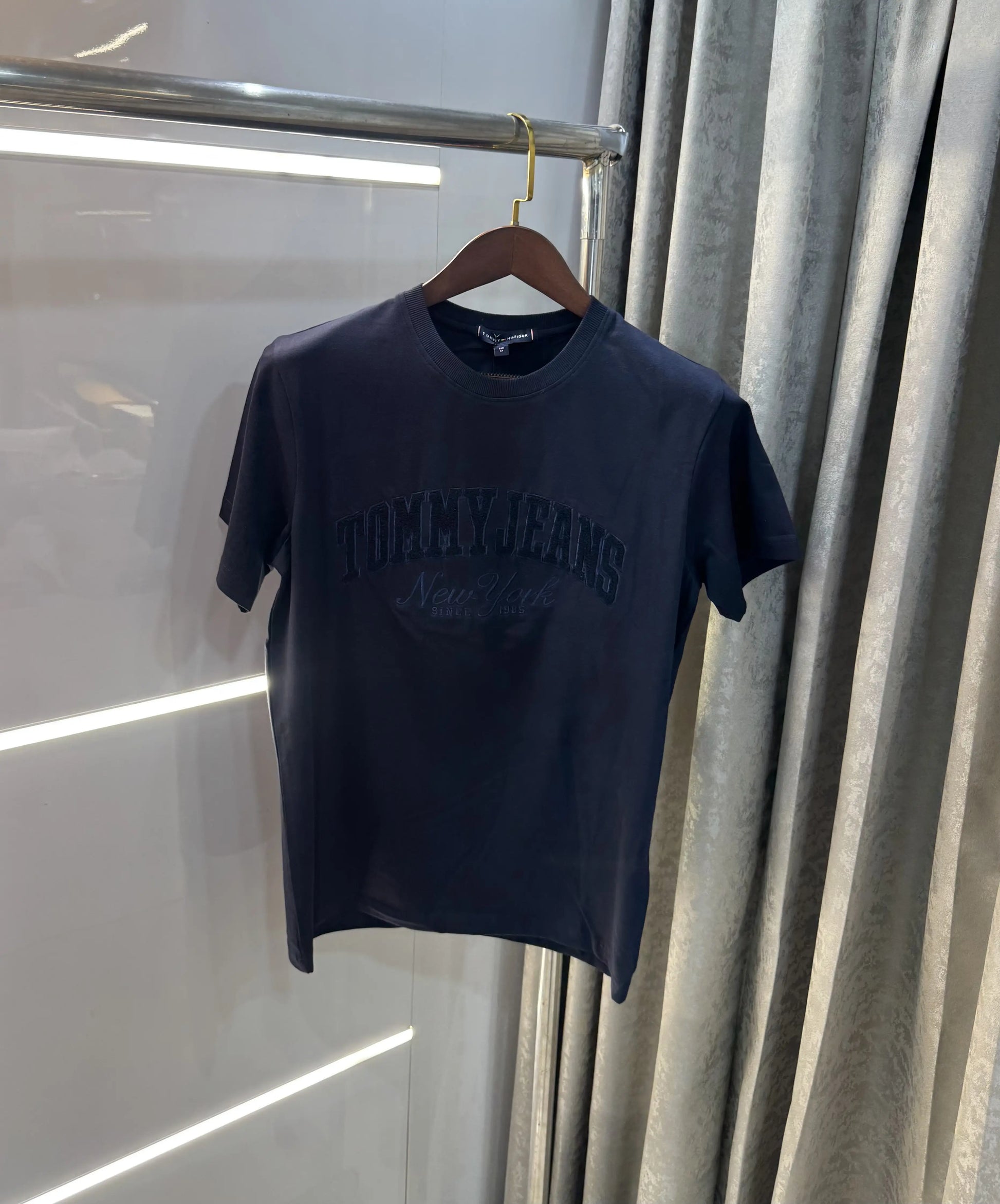 Tommy Hilfige Navy Blue Embroidery Logo Premium T-Shirt