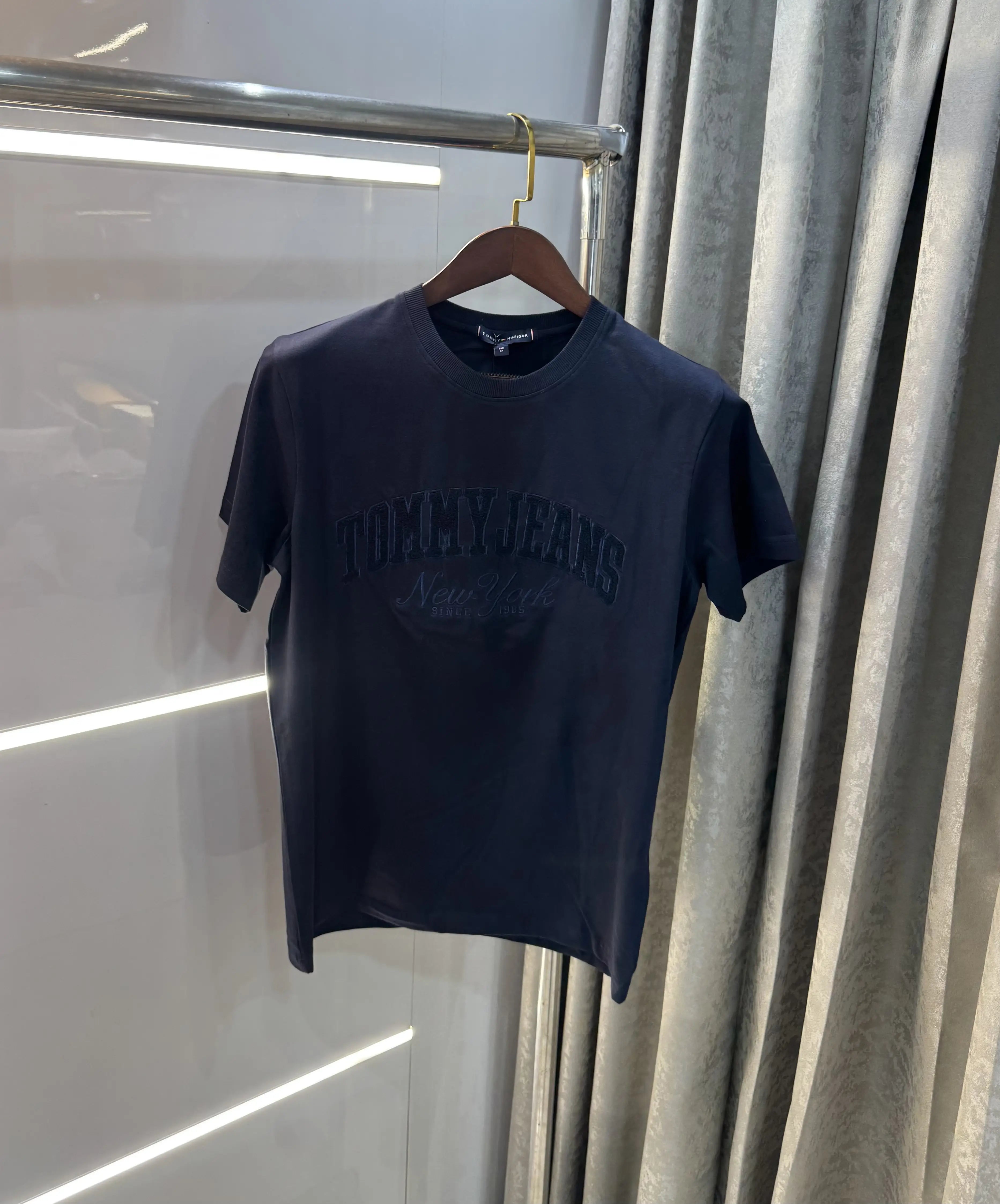 Tommy Hilfige Navy Blue Embroidery Logo Premium T-Shirt