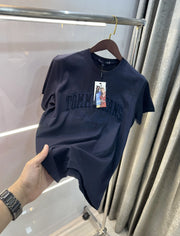 Tommy Hilfige Navy Blue Embroidery Logo Premium T-Shirt