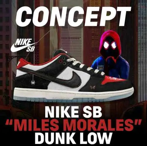 Nikee SB Dunk Low Spiderman Miles Morales