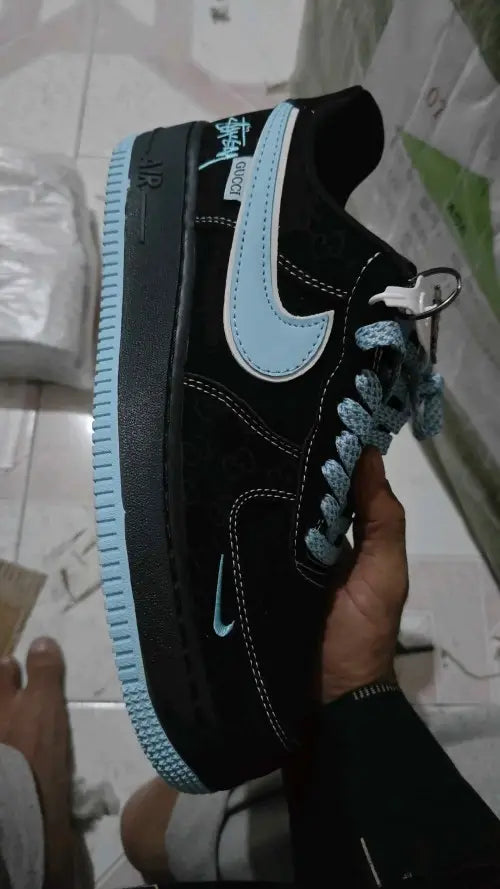 Nikee Airforce 1 X Guccii GG Blue 2025