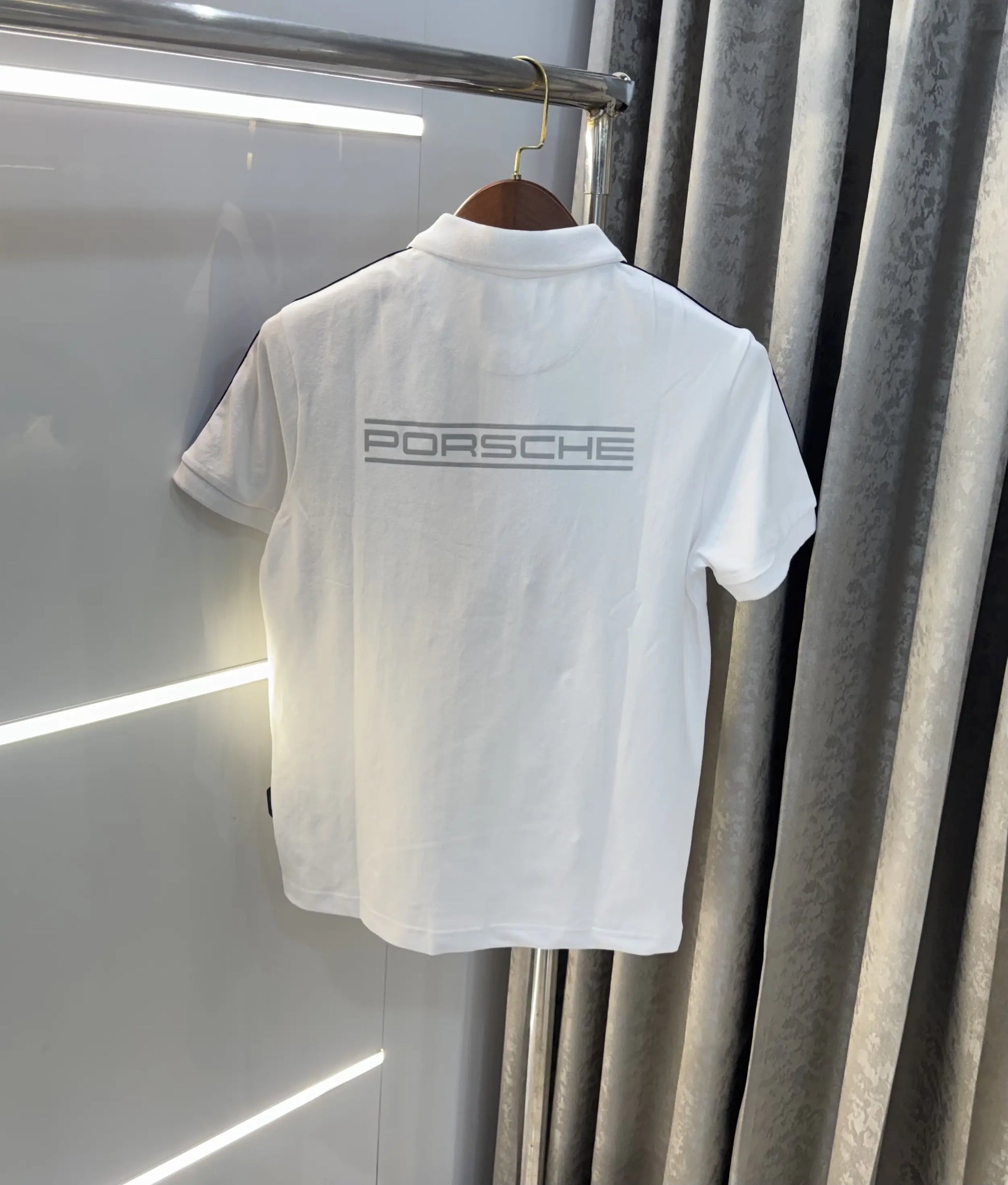 Hug o Boss Porsch e White Premium Polo T-shirt