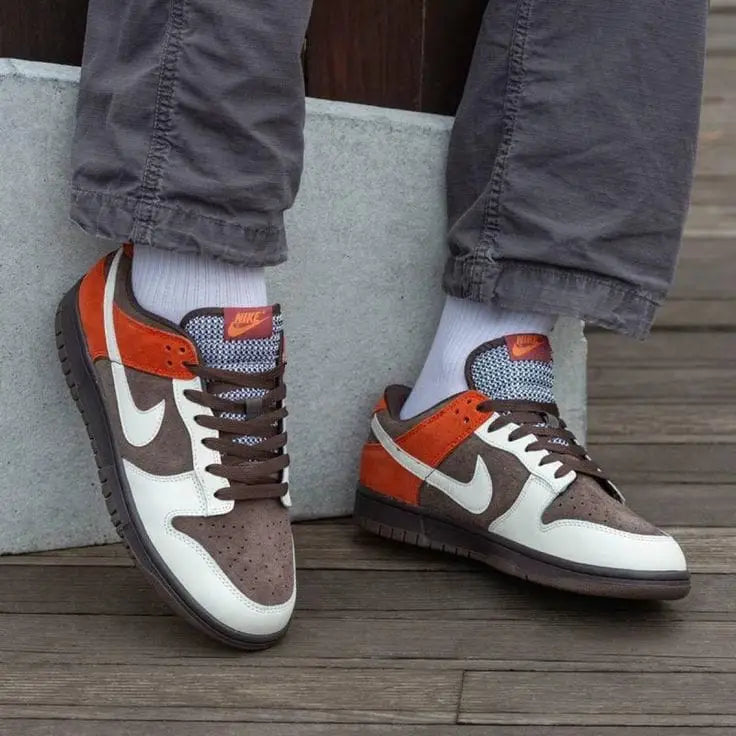 Nikee Dunk Low Red Panda Brown Suede