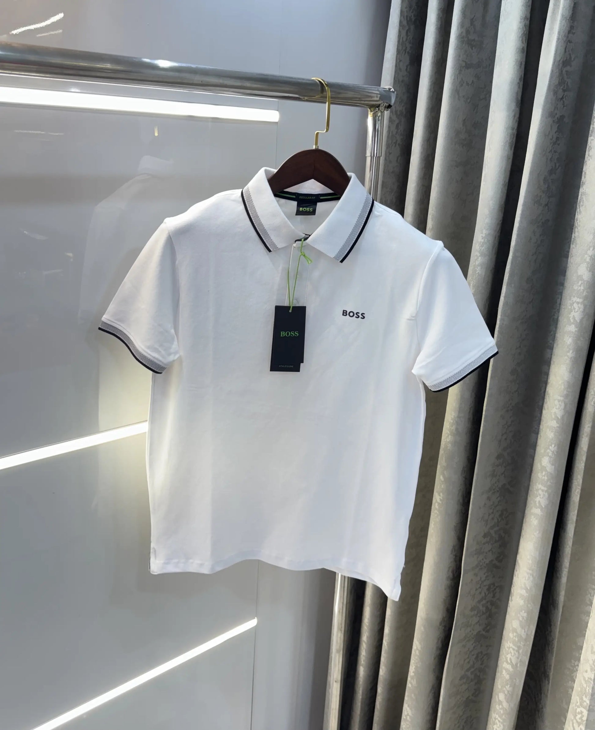 Hugo  Bos s White Logo Work Premium Polo T-shirt