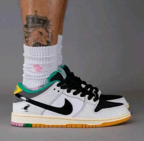 nikee sb x csef dunk low pro shoes summit white black white iron