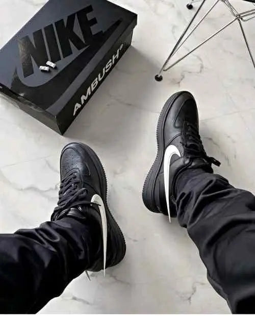 nikee airforce 1 x ambush BLACK WHITE